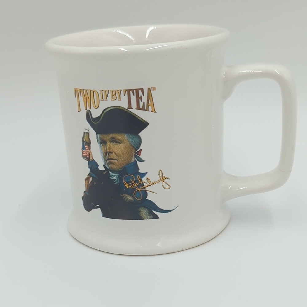 Two If By Tea Coffee Tea Mug Rush Limbaugh Made In USA White O Say Can You See